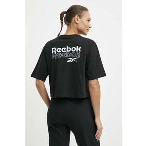 Reebok tricou din bumbac femei, culoarea negru, 100075953 imagine