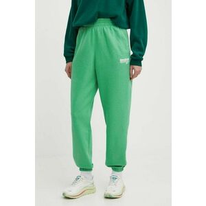 Reebok pantaloni de trening culoarea verde, cu imprimeu, 100075981 imagine