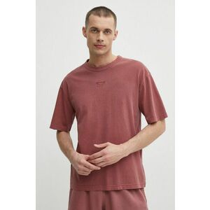 Reebok tricou din bumbac barbati, culoarea roz, neted, 100076357 imagine
