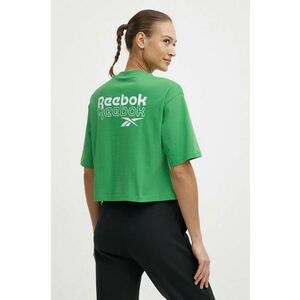 Reebok tricou din bumbac femei, culoarea verde, 100075957 imagine