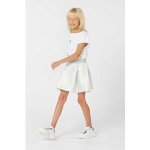 Karl Lagerfeld rochie culoarea alb, mini, evazati imagine