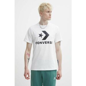 Converse tricou din bumbac culoarea alb, cu imprimeu imagine