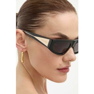 Bottega Veneta ochelari de soare femei, culoarea negru, BV1277S imagine