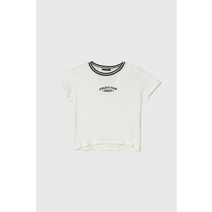 Sisley tricou de bumbac pentru copii culoarea alb imagine