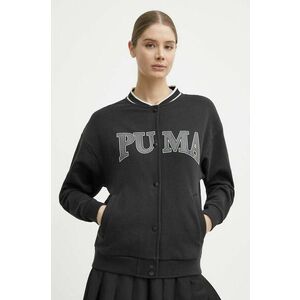 Puma bluza SQUAD femei, culoarea negru, cu imprimeu, 677902 imagine