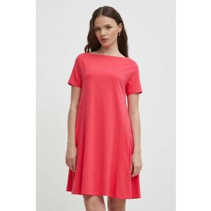 United Colors of Benetton rochie culoarea roz, mini, drept imagine