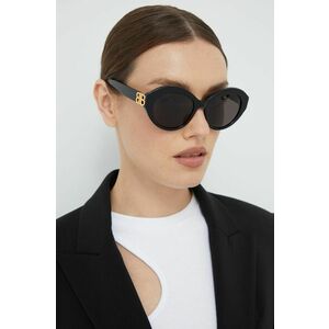 Balenciaga ochelari de soare femei, culoarea negru imagine