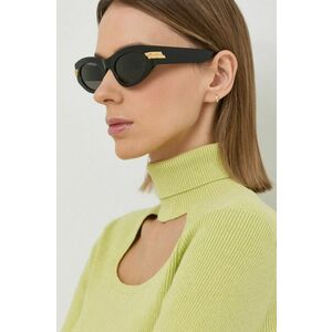 Bottega Veneta ochelari de soare femei, culoarea negru imagine