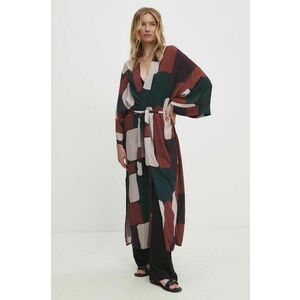 Answear Lab kimono culoarea bordo, oversize, modelator imagine