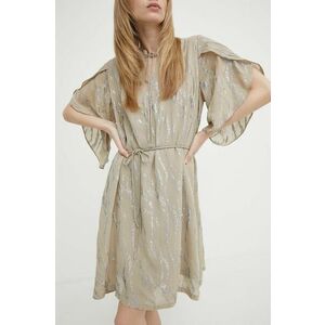 Bruuns Bazaar rochie culoarea bej, mini, drept imagine