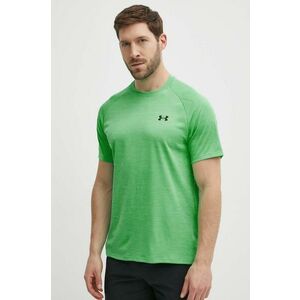Under Armour tricou de antrenament Tech Textured culoarea verde, melanj imagine