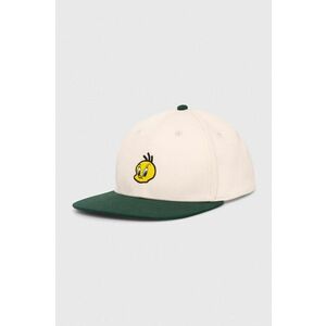 Hummel șapcă de baseball din bumbac hummel X The Looney Tunes culoarea verde, cu imprimeu, 225365 imagine