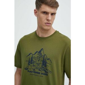 The North Face tricou din bumbac barbati, culoarea verde, cu imprimeu, NF0A87DXPIB1 imagine