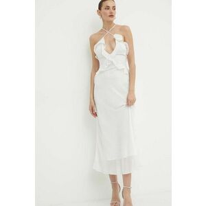 Bardot rochie OLEA culoarea alb, maxi, mulata, 59176DB1 imagine