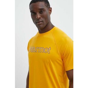 Marmot tricou sport Windridge Graphic culoarea galben, cu imprimeu imagine