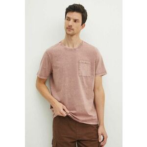 Medicine tricou din bumbac barbati, culoarea roz, neted imagine
