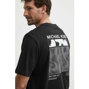 Michael Kors tricou din bumbac barbati, culoarea negru, cu imprimeu imagine