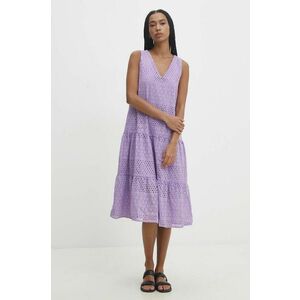 Answear Lab rochie din bumbac culoarea violet, mini, drept imagine