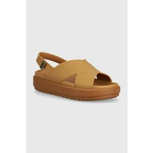 Crocs sandale Brooklyn Luxe Strap culoarea bej, 209407.2U3 imagine