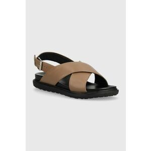 GARMENT PROJECT sandale de piele Lola Sandal femei, culoarea maro, GPWF2545 imagine