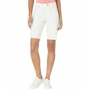 Imbracaminte Femei HUE Ultra Soft Denim High-Rise Bermuda Shorts White imagine