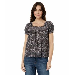 Imbracaminte Femei Lucky Brand Ditsy Foral Square Neck Peasant Top Raven imagine
