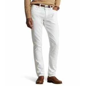 Imbracaminte Barbati Polo Ralph Lauren Sullivan Slim Garment-Dyed Jeans Deckwash White imagine