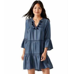 Imbracaminte Femei Tommy Bahama Embroidered Tier Dress Chambray imagine