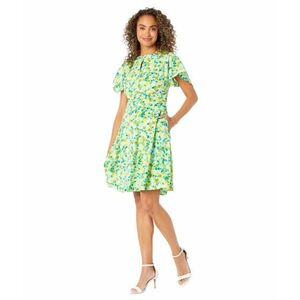 Imbracaminte Femei Maggy London Flutter Sleeve Mini Dress with Tie Waist IvoryMint Green imagine