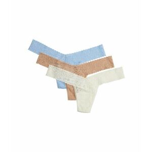 Imbracaminte Femei Hanky Panky Daily Low Rise Thong Value 3-Pack Antique RoseWhisperPeriwinkle imagine