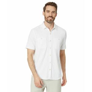 Imbracaminte Barbati Johnston Murphy Short Sleeve Double Pocket Knit Shirt White imagine