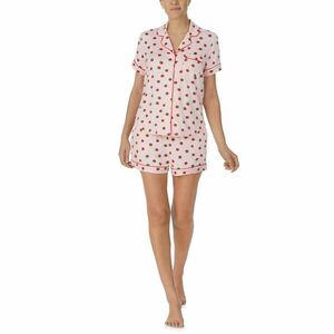 Imbracaminte Femei Kate Spade New York Short Sleeve Notch Boxer PJ Set Strawberries imagine
