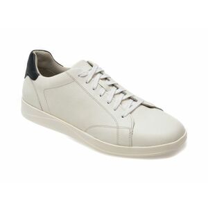 Pantofi casual GEOX albi, U456FB, din piele naturala imagine