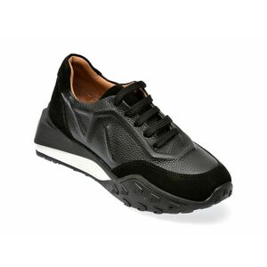 Pantofi casual EPICA negri, 1187068, din piele naturala imagine