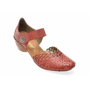 Pantofi casual din piele naturala, de culoare rosie imagine
