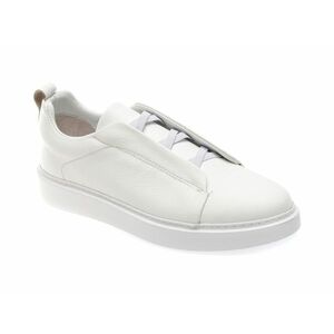 Pantofi casual AXXELLL albi, 7178, din piele naturala imagine