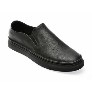 Pantofi casual OTTER negri, 2238, din piele naturala imagine