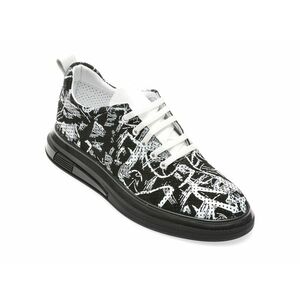 Pantofi casual GRYXX alb-negru, 1816000, din nabuc imagine
