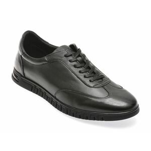 Pantofi casual OTTER negri, 33501, din piele naturala imagine