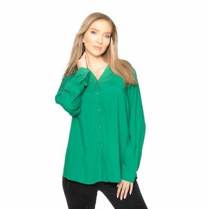 Bluza Dama Uni cu Nasturi Verde imagine