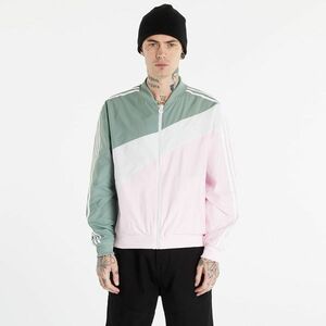 adidas Swirl Woven Track Jacket Silver Green / Clear Pink imagine