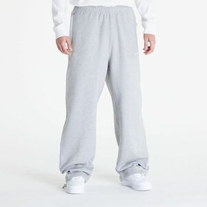 Nike Solo Swoosh Men's Open-Hem Brushed-Back Fleece Pants Dk Grey Heather/ White imagine