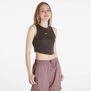 Nike Sportswear Essentials Women's Ribbed Cropped Tank Baroque Brown/ Sail imagine