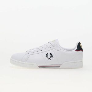 FRED PERRY B722 Leather White/ Navy imagine