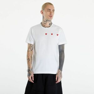 Comme des Garçons PLAY Short Sleeve Logo Print T-Shirt UNISEX White imagine