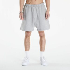 Nike Solo Swoosh Men's Fleece Shorts Dk Grey Heather/ White imagine