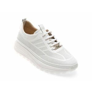Pantofi dama piele albi Tina imagine