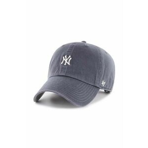 47brand șapcă de baseball din bumbac MLB New York Yankees culoarea bleumarin, cu imprimeu B-BSRNR17GWS-VN imagine