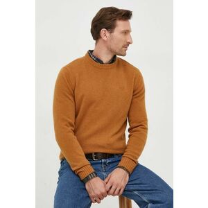 Barbour pulover de lana barbati, culoarea galben, light imagine