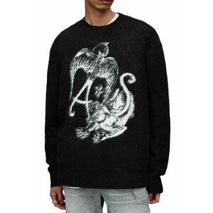 AllSaints pulover MK004Z WILDER CREW barbati, culoarea negru, călduros imagine